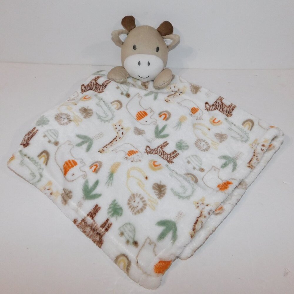Baby Kiss OEKO-Tex Giraffe Brown White Large safari Animal Security Blanket